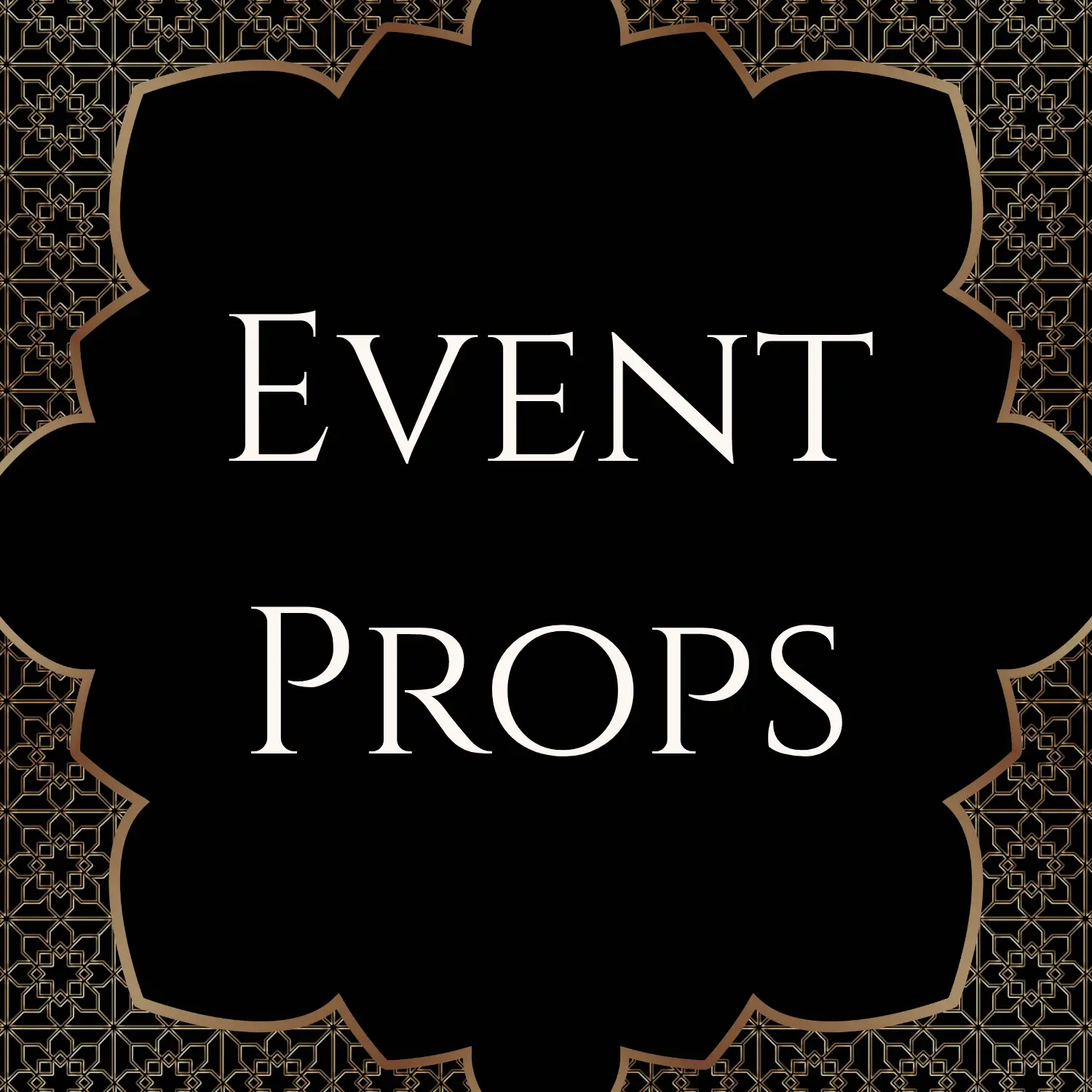 Curated event props and rentals
